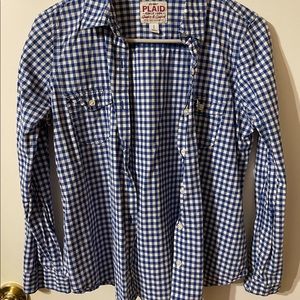 Plaid button down shirt